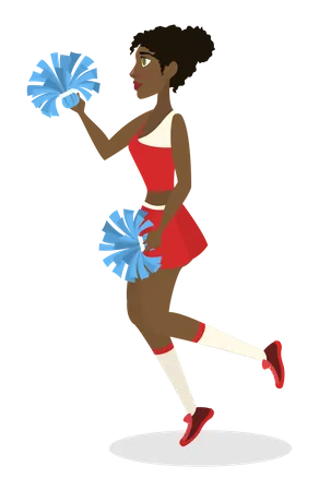 Tanzende Cheerleaderin  Illustration