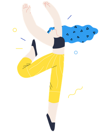 Tanzendes Teenager-Mädchen  Illustration