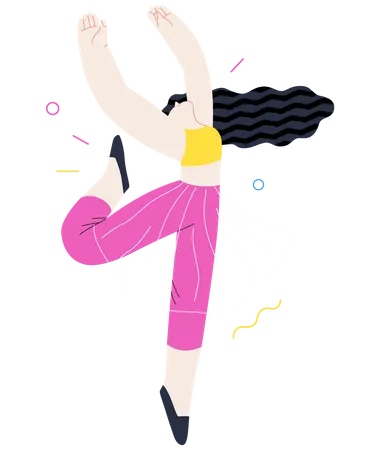 Tanzendes Teenager-Mädchen  Illustration