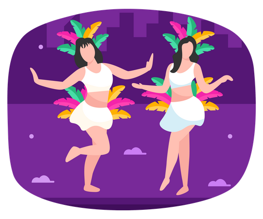 Tänzer im Karneval  Illustration