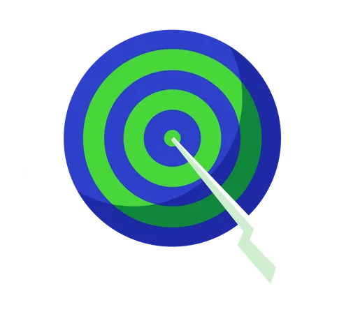 This Icon Features A Target With A Dart In The Center Representing Precise Audience Targeting In Marketing Strategies Its Perfect For Presentations And Materials Focusing On Consumer Targeting And Engagement Illustration