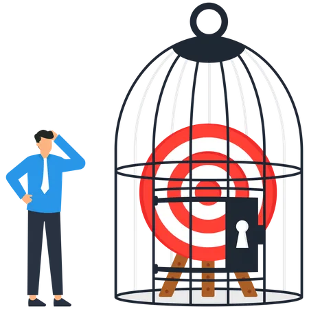 Target board inside the cage  Illustration