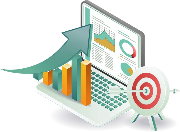 Target business analysis percentage  Illustration