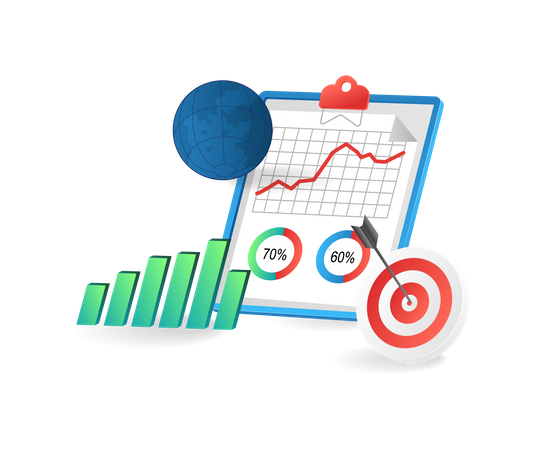 Target business management analysis data strategy  Illustration