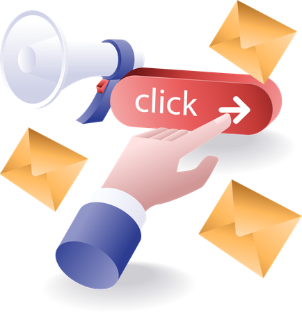 Target email marketing strategy campaign  Illustration