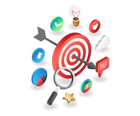 Target filter marketing strategy Illustration