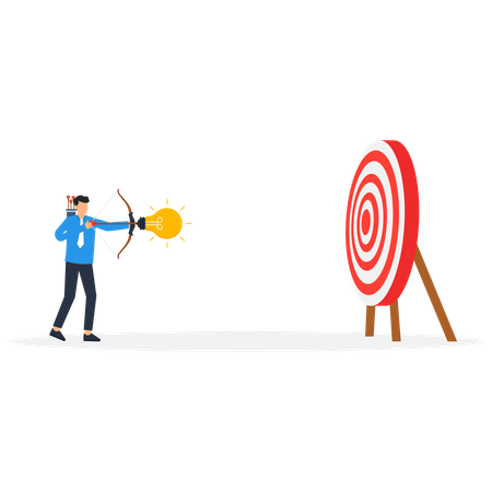 Target market with new idea  Illustration