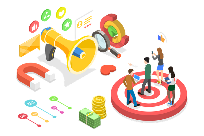 Target Marketing  Illustration