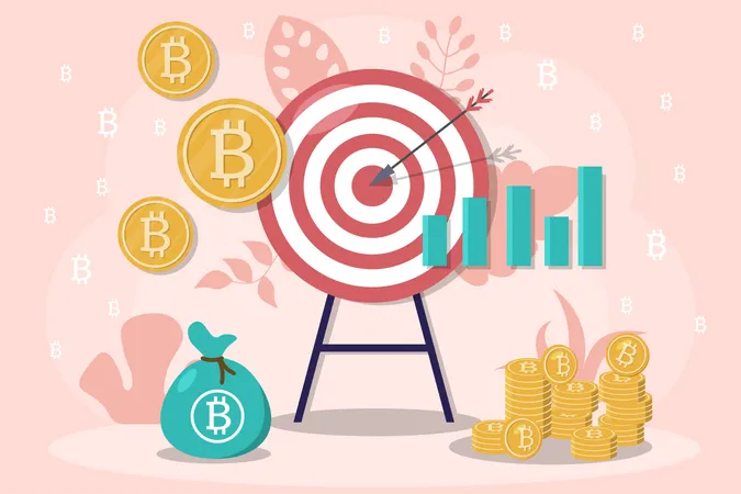 Target on Cryptocurrency  Illustration