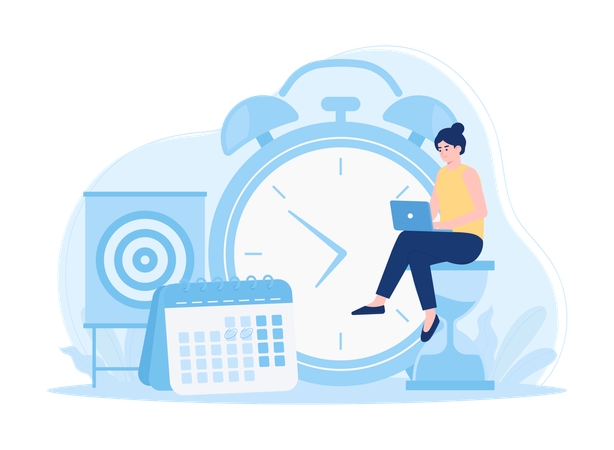 Target scheduling of working hours  Illustration