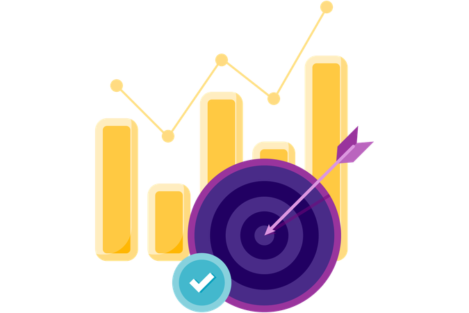Target with arrow  Illustration