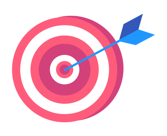 Target with Arrow for Success  Illustration