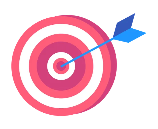 Target with Arrow for Success  Illustration