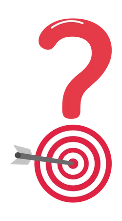 Target with objective questions  Illustration