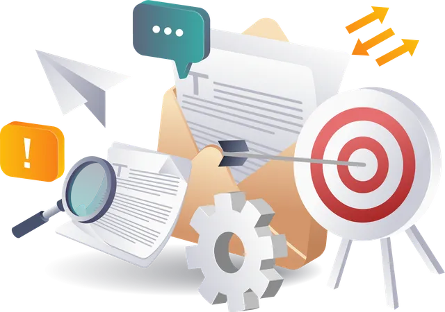 Targeted Email Marketing Using Digital Technology  Illustration