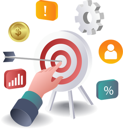 Targeted Strategies for Business Growth  Illustration