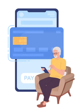 Tarjeta de crédito para personas mayores  Ilustración
