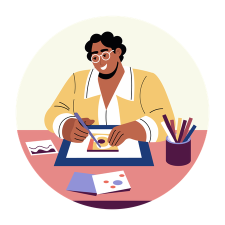 Tarjetas para crear personajes con las manos  Ilustración