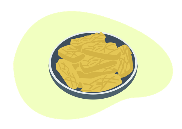 Kaastengels - tartas de queso  Ilustración