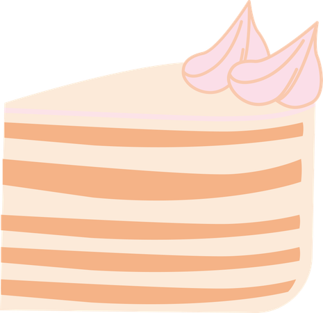 Pastel de tiramisú con cobertura de crema  Ilustración