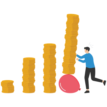 La tasa de interés y el porcentaje de inflación impactan la economía y el mercado de inversión  Ilustración