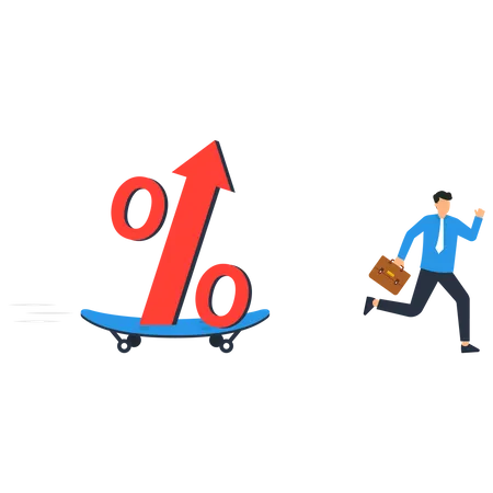 La tasa de interés y el porcentaje de inflación impactan la economía  Ilustración