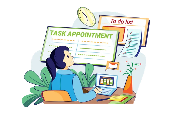 Task appointment management Illustration