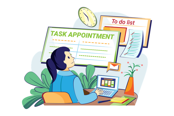 Task appointment management  Illustration