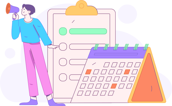 Task Calendar  Illustration