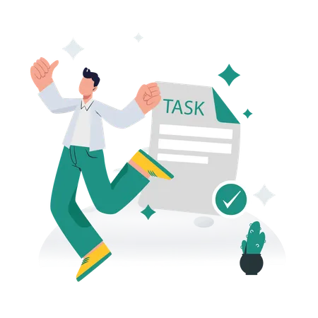 Task complete  Illustration