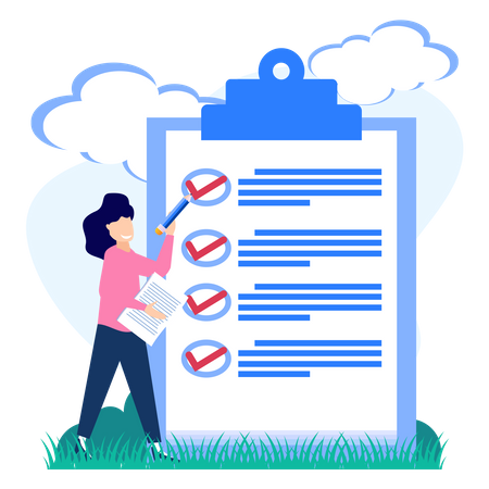 Task Completing List  Illustration