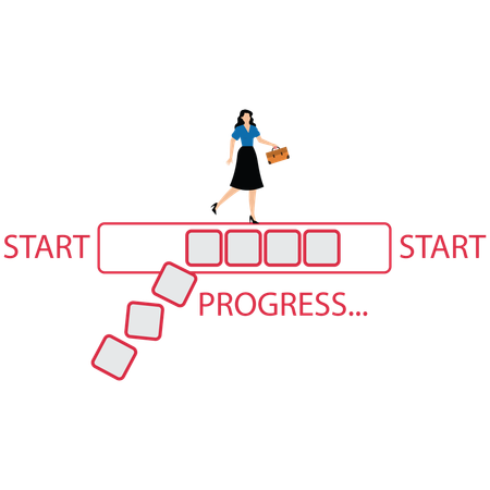 Task completion and project progress  Illustration