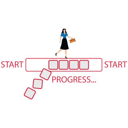 Task completion and project progress  Illustration