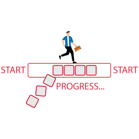 Task completion and project progress  Illustration