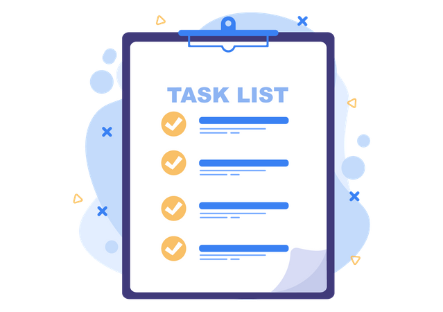Task List Clipboard Illustration