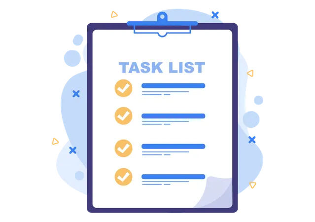 Task List Clipboard Illustration