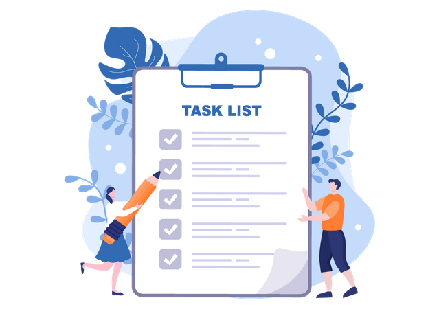 Task list Clipboard  Illustration