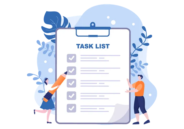 Task list Clipboard  Illustration