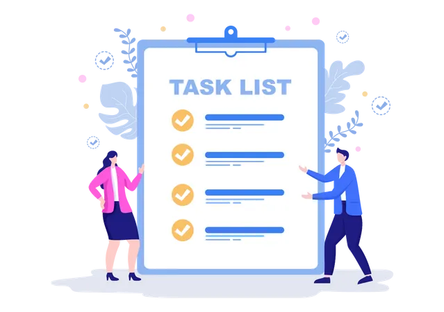 Task list Management Illustration
