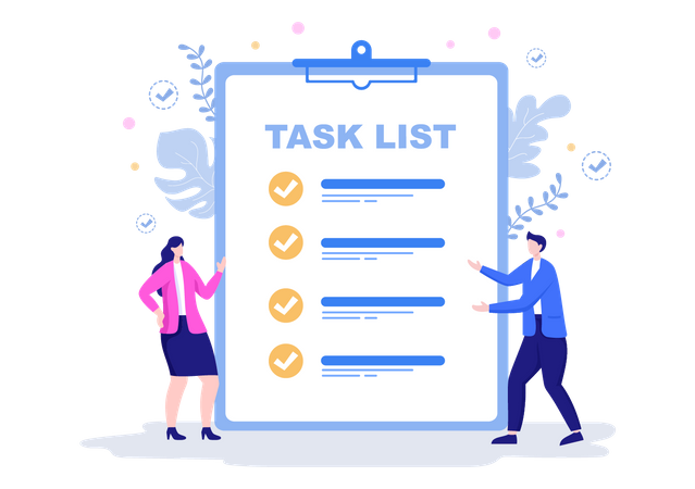 Task list Management  Illustration