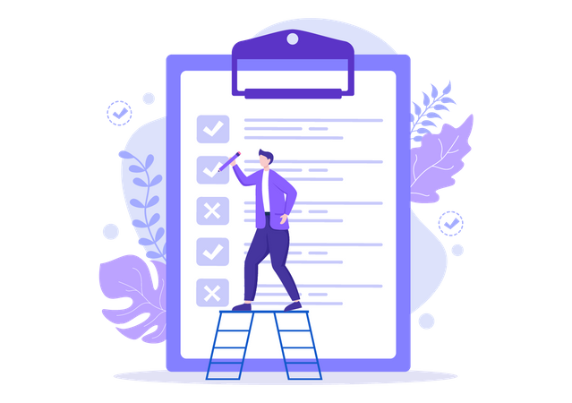 Task Management by businessman  Illustration