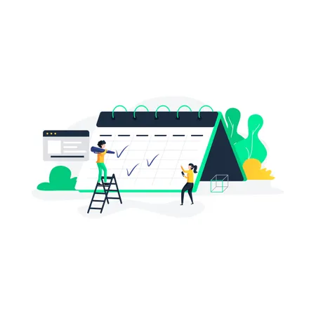 Task management with deadline  Illustration