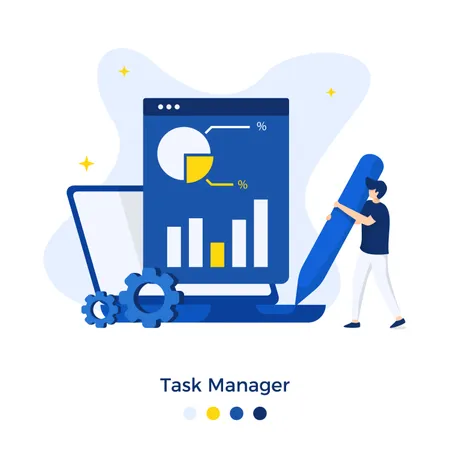 Task Manager Illustration concept Illustration
