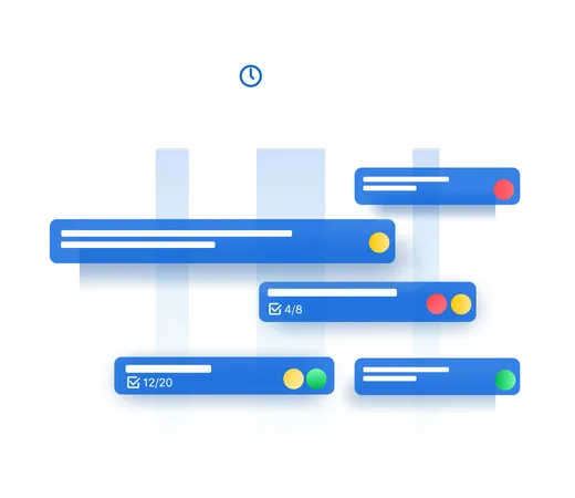 Task schedule management timeline  Illustration