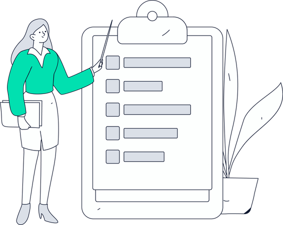 Task scheduling for businesswoman  Illustration