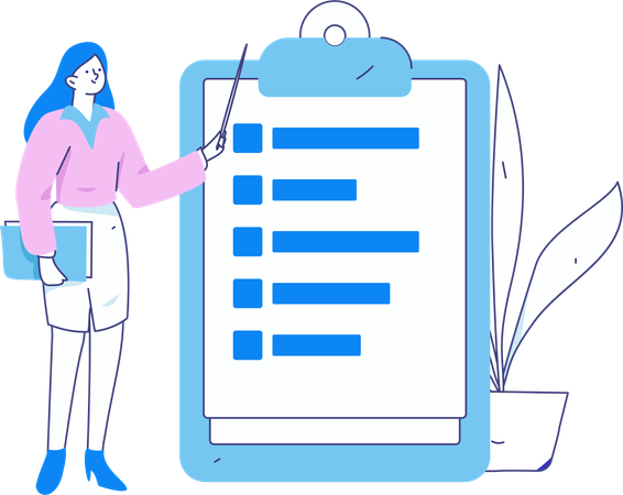 Task scheduling for businesswoman  Illustration