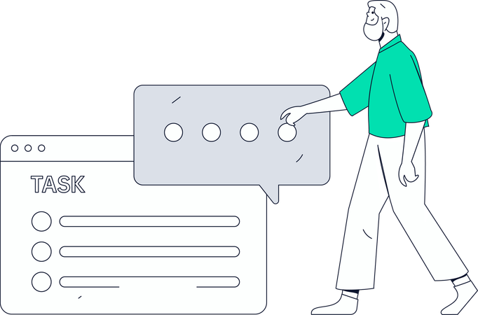 Task scheduling management for employees  Illustration