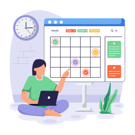 Task scheduling prepared for doctor  Illustration