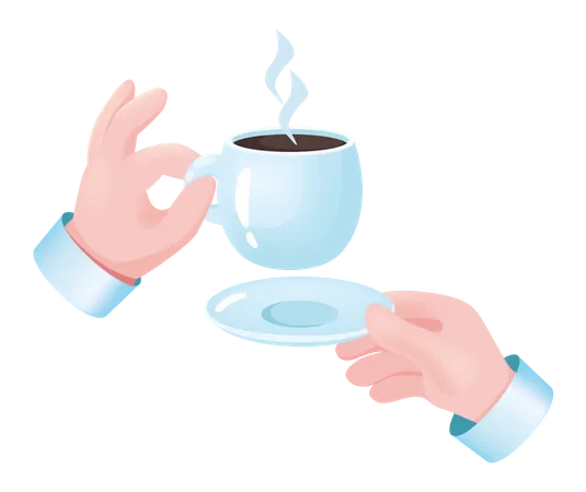 Heiße Kaffeetasse  Illustration