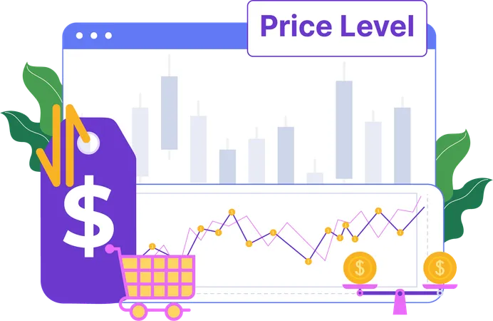 Taux de prix du dollar  Illustration